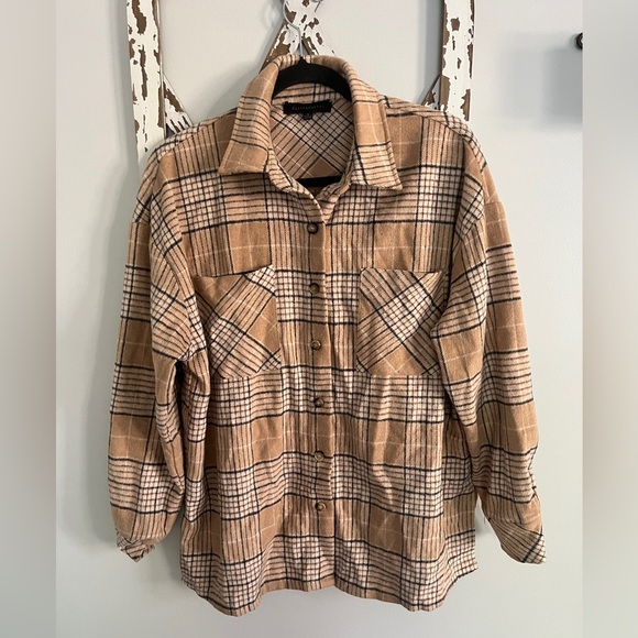 DANCE & MARVEL women's plaid flannel shirt shacket‎ size Small - Picture 1 of 7